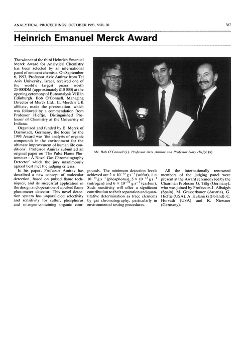 Heinrich Emanuel Merck Award