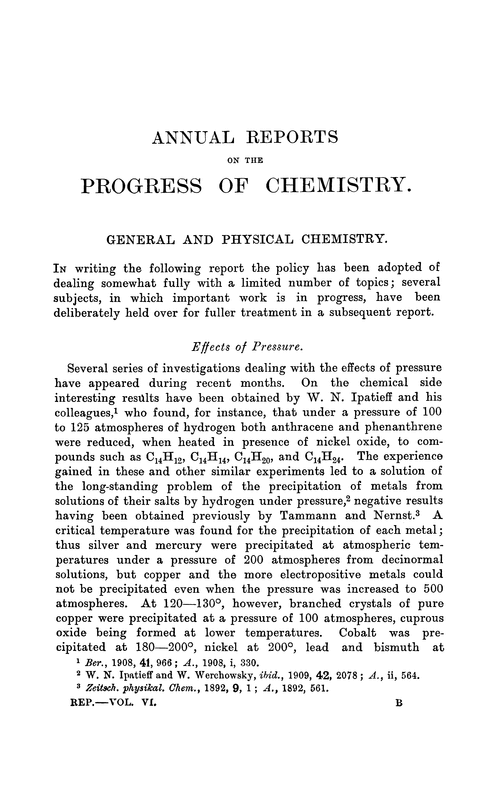 General and physical chemistry