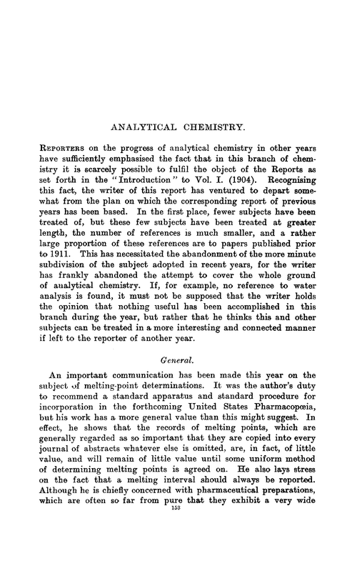 Analytical chemistry