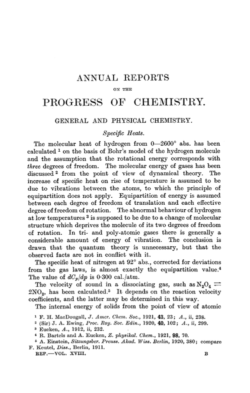 General and physical chemistry