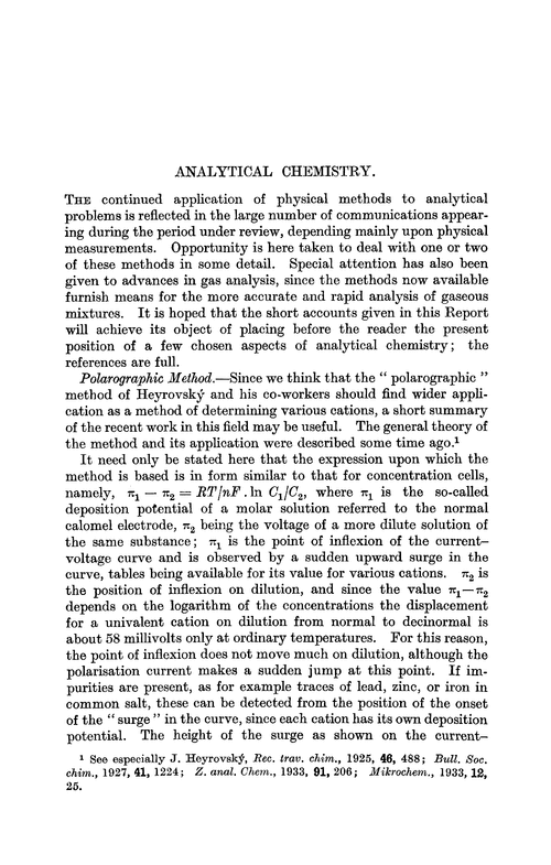 Analytical chemistry