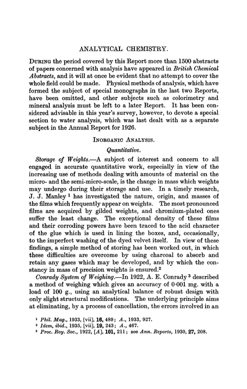 Analytical chemistry