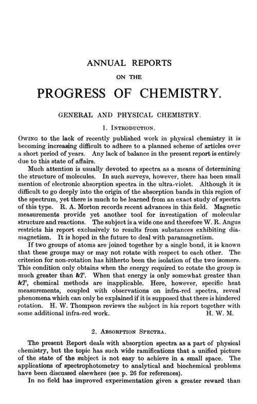 General and physical chemistry