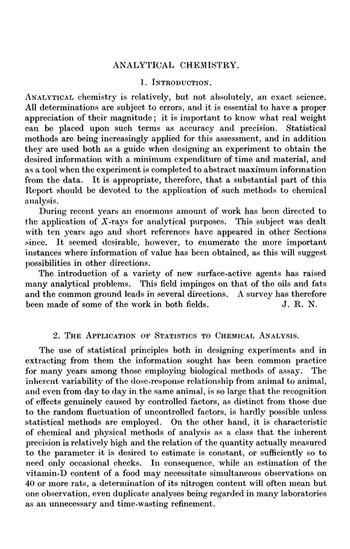 Analytical chemistry