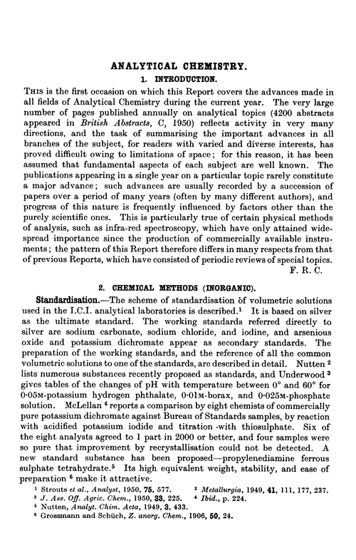 Analytical chemistry