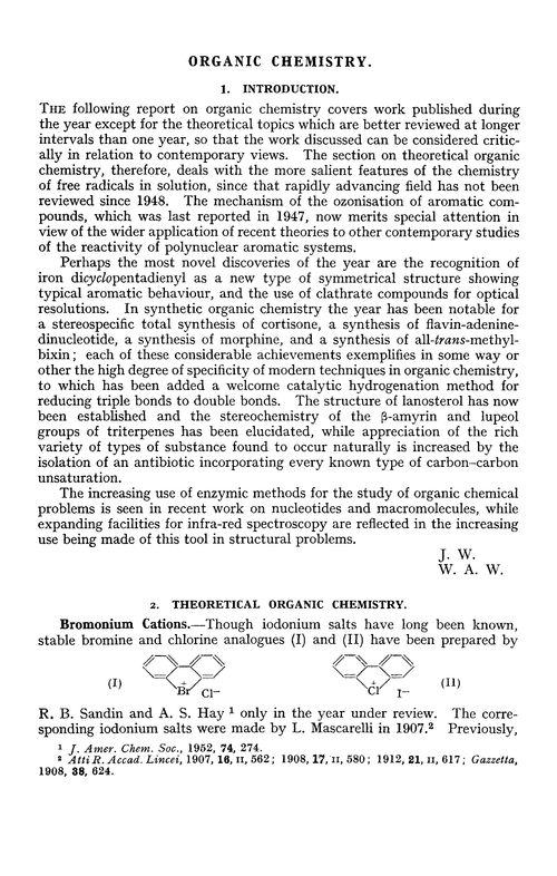 Organic chemistry