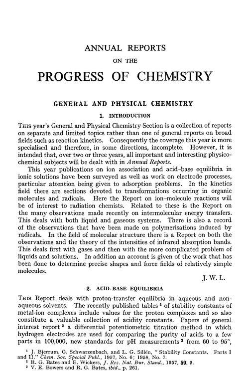 General and physical chemistry
