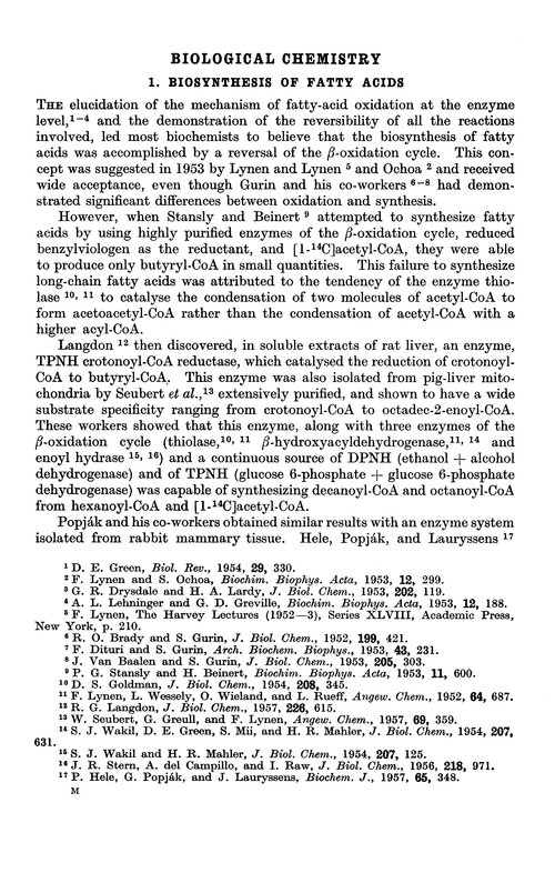 Biological chemistry