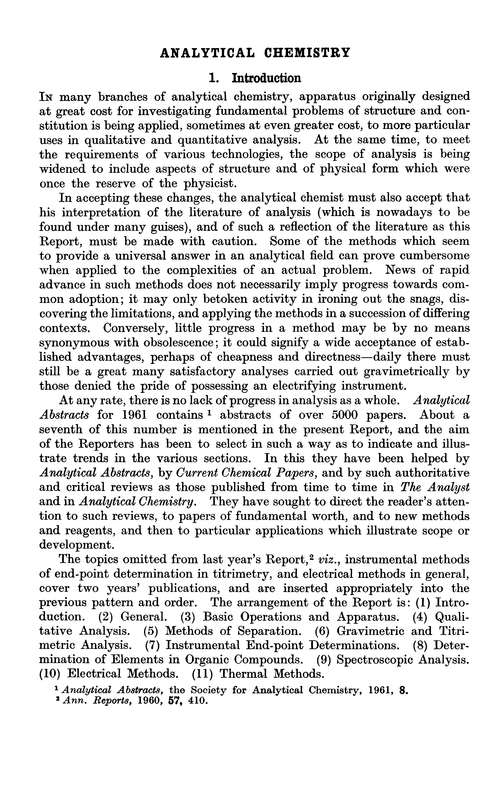 Analytical chemistry