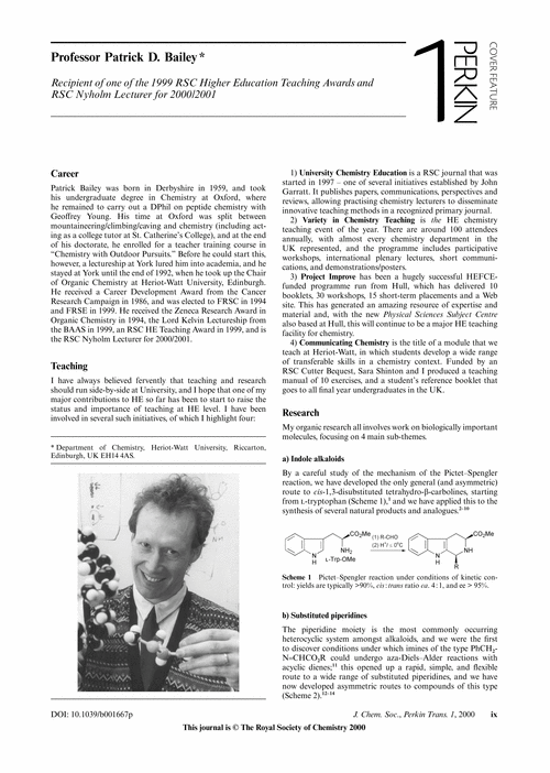 Professor Patrick D. Bailey [ ]