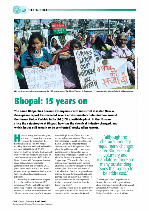 Bhopal - 15 years on