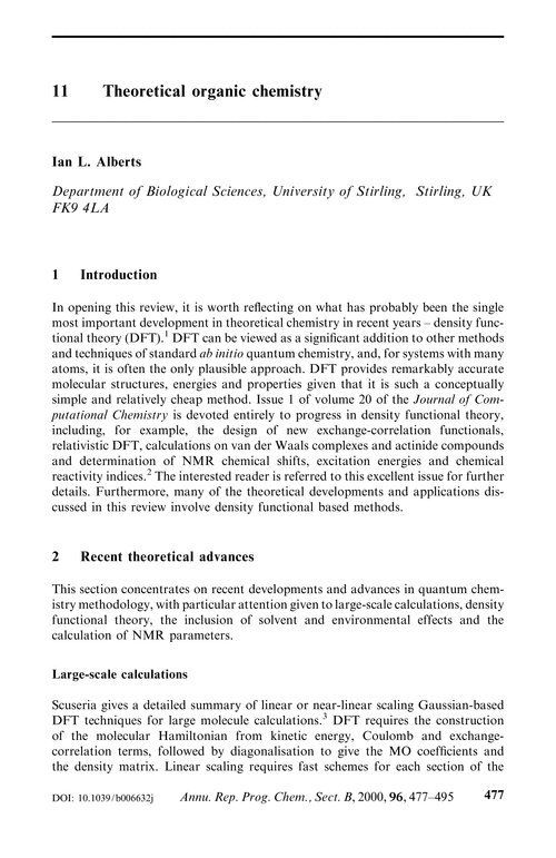 11 Theoretical organic chemistry