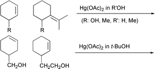Graphical abstract: Regio- and stereoselectivity in the solvomercuriation and intramolecular alkoxymercuriation of cyclic unsaturated alcohols