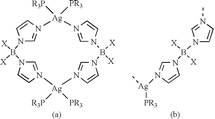 Graphical abstract: Bridged poly(1-imidazolyl)borate silver(I) complexes containing tertiary mono(phosphine) ligands. The first structurally authenticated bis(imidazolyl)borate metal complex [ ]