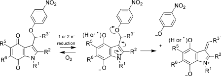 Graphical abstract: Controlling the rates of reductively-activated elimination from the (indol-3-yl)methyl position of indolequinones