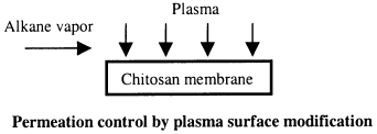 Graphical abstract: Surface modification of chitosan membranes by alkane vapor plasma