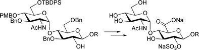 Graphical abstract: Towards a modular approach for heparin synthesis