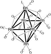 Graphical abstract: Ligand effects on the structures of Rh6(CO)15L clusters