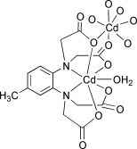 Graphical abstract: Crystal structure of the 3-D complex [(H2O)Cd(μ-3,4-TDTA)Cd(H2O)]. Potentiometric and 113Cd NMR studies in aqueous solution (3,4-TDTA = 3,4-toluenediamine-N,N,N [ ] ′,N [ ] ′-tetraacetate)