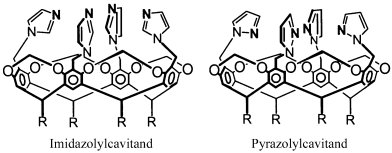 Graphical abstract: Molecular engineering. Part 7.1 Cavitands having four aromatic sp2 nitrogens as salt binding ligands