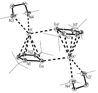 Graphical abstract: In further pursuit of the carbene analogy: preparation and crystal structure of (N,N,N [ ] ′,N [ ] ′-tetramethylethylenediamine)potassium [cis-ethene-1,2-di(tert-butylamido)]gallate(I)