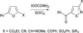 Graphical abstract: One-step synthesis of 5-acylisothiazoles from furans