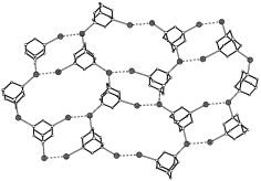 Graphical abstract: Syntheses and structures of three two-dimensional silver(I)–hexamethylenetetramine co-ordination polymers with new topological motifs
