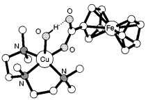 Graphical abstract: Heterodimetallic copper(ii) compounds containing ferrocenecarboxylato(−1) and triamines as ligands