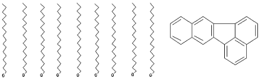 Graphical abstract: The adsorption of benzo[]fluoranthene on self assembled films of octadecyltrichlorosilane