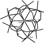 Graphical abstract: A new heterometalate anion [GdMo6(CH3CHOCOO)6O15]3− with a nine-coordinate gadolinium encapsulated at the center
