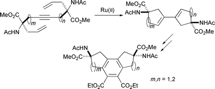 Graphical abstract: Stereocontrolled construction of rigid tricyclic bis(α-amino acid) derivatives by Ru(Ii)-catalyzed cascade and Diels–Alder reactions