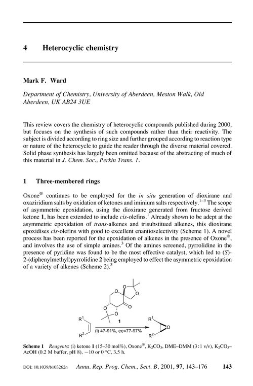 4 Heterocyclic chemistry