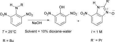 Graphical abstract: Amines as leaving groups in nucleophilic aromatic substitution reactions. Part 5.1 Substitution vs.N-oxide formation in the reaction of N-n-butyl-2,6-dinitroaniline with hydroxide ions