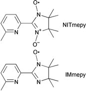 Graphical abstract: Syntheses, structures, magnetic, and spectroscopic properties of cobalt(ii), nickel(ii) and zinc(ii) complexes containing 2-(6-methyl)pyridyl-substituted nitronyl and imino nitroxide