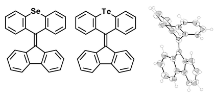 Graphical abstract: Stereochemistry of selenium- and tellurium-bridged heteromerous bistricyclic aromatic enes. The fluorenylidenechalcoxanthene series