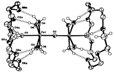 Graphical abstract: Utilization of crown ethers to stabilize the dinuclear μ-oxo bridged iron(iii) aqua ion, [(H2O)5Fe(μ-O)Fe(OH2)5]4+