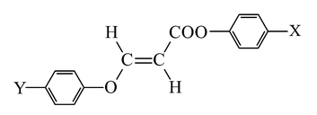 Graphical abstract: Liquid crystalline esters of (E)-3-phenoxyacrylic acid