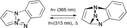 Graphical abstract: Thermoreversible photocyclization of a pyrazolotriazole to a triazasemibullvalene: a novel electrocyclic reaction