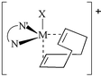 Graphical abstract: Five-coordinate complexes of palladium(ii) and platinum(ii) with α-diimine and 1,5-cyclooctadiene ligands