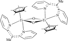 Graphical abstract: Isolation and characterization of the first bis(2-pyridyl)carbyltitanium(iv) complex derived from the C–O bond cleavage of the alkoxide ligand in Cp*TiMe2(OCMePy2). X-Ray crystal structure of [Cp*Ti(μ-O)(CMePy2)]2 (Cp* = C5Me5)