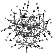 Graphical abstract: First-known high-nuclearity silver–nickel carbonyl cluster: nanosized [Ag16Ni24(CO)40]4− possessing a new 40-atom cubic Td closed-packed metal-core geometry