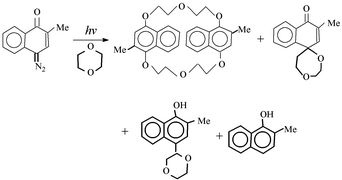 Graphical abstract: Photochemical reactions of diazodihydronaphthalenones in cyclic ethers