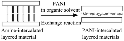 Graphical abstract: Synthesis of polyaniline-intercalated layered materials via exchange reaction