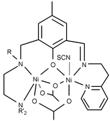 Graphical abstract: The systematic generation of monodentate bridging ethanoates in dinuclear nickel(ii) complexes of asymmetric compartmental ligands