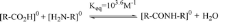 Graphical abstract: A single aqueous reference equilibrium constant for amide synthesis–hydrolysis