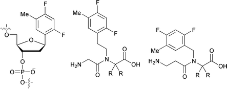 Graphical abstract: Design and synthesis of N-nonpolar nucleobase dipeptides: application of the Ugi reaction for the preparation of dipeptides having fluoroarylalkyl groups appended to the nitrogen atom