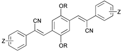 Graphical abstract: Efficient electroluminescent material for light-emitting diodes from 1,4-distyrylbenzene derivatives