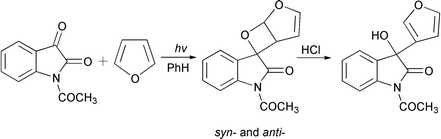 Graphical abstract: Photoinduced [2+2] cycloadditions (the Paterno–Büchi reaction) of 1-acetylisatin with enol ethers—regioselectivity, diastereoselectivity and acid catalysed transformations of the spirooxetane products