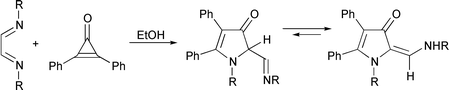 Graphical abstract: Reaction of diimines and azines with diphenylcyclopropenone