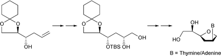 Graphical abstract: A facile and simple entry into isodideoxynucleosides